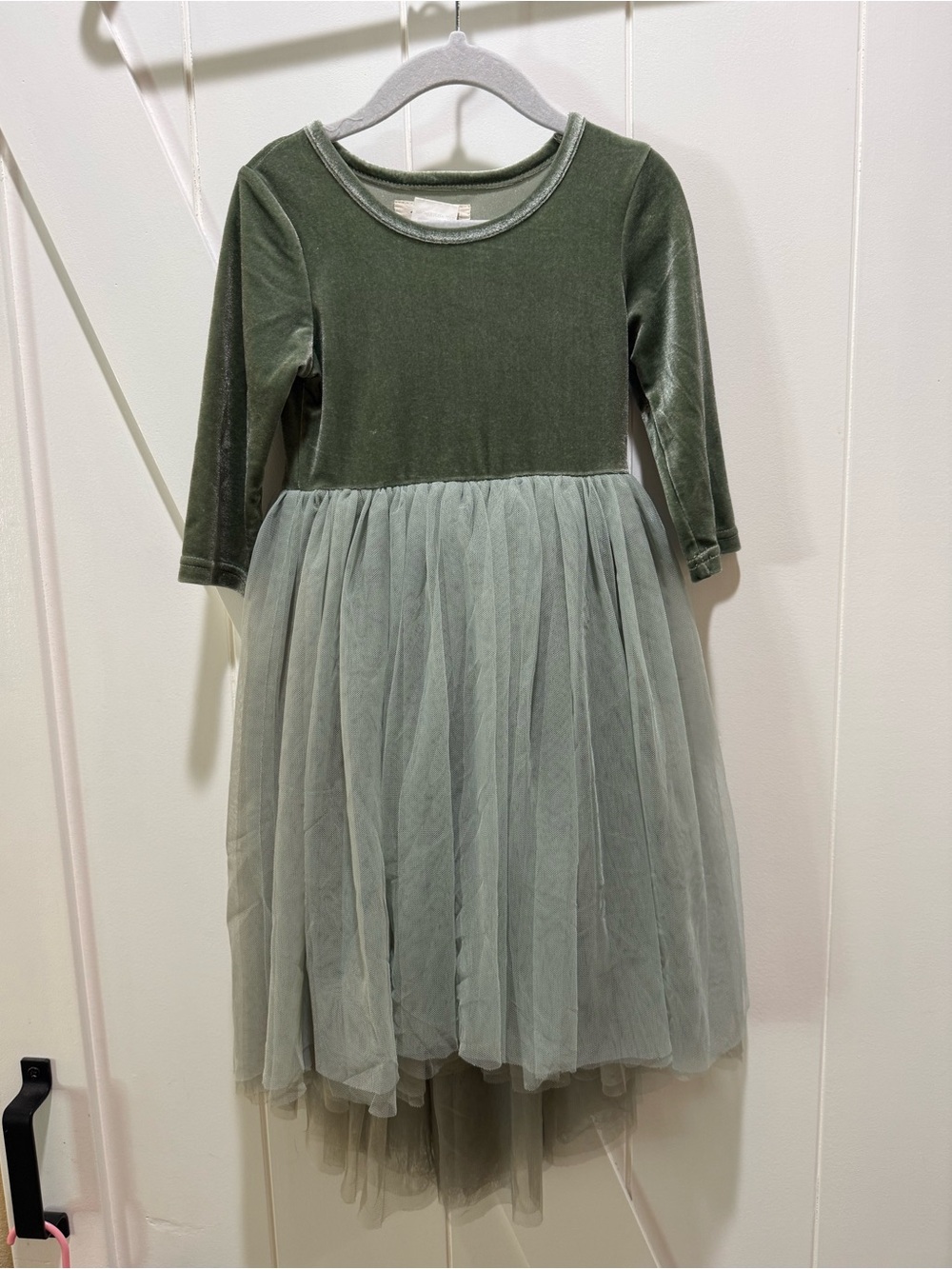 Taylor Joelle Hi-Lo Velvet Tulle Dress - 3T